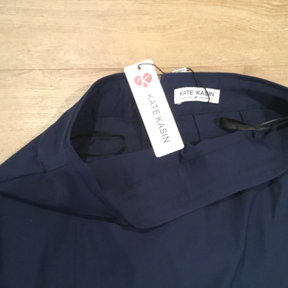 NWT Kate Kasin Navy Bodycon Pencil Skirt Size Medium - Picture 3 of 5